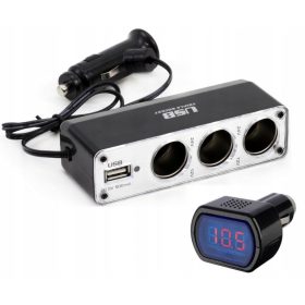   Digitalni voltmetar s LED zaslonom i razdjelnikom za upaljač 12/24V