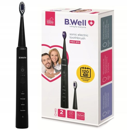  B.WELL MED-870 zvučna električna četkica za zube crna