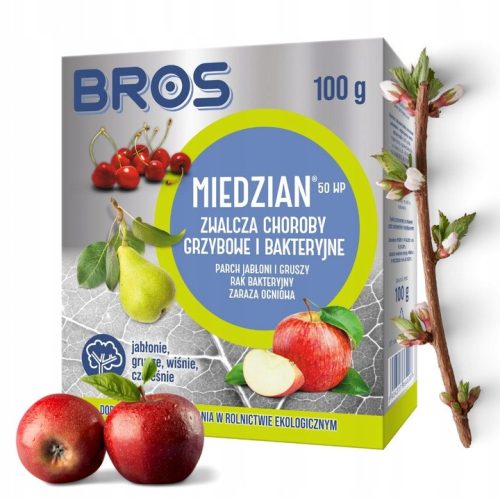 Miedzian 50 WP Bros 100g - Fungicid u Prahu za Zaštitu Voćki