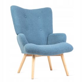 Mekani Fotel MOSS TEDDY BOUCLE u Plavoj HOMLA Tkanini