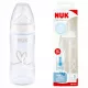 NUK Boca za bebe s pokazateljem temperature 300 ml 6-18m First Choice+ bijela