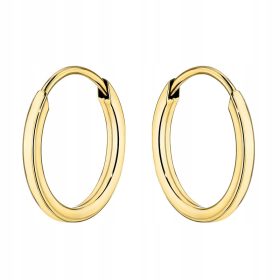   ZLATNE ženske NAUŠNICE, pr. 333 KOTAČI 10mm Kreolki PRSTEN 8k