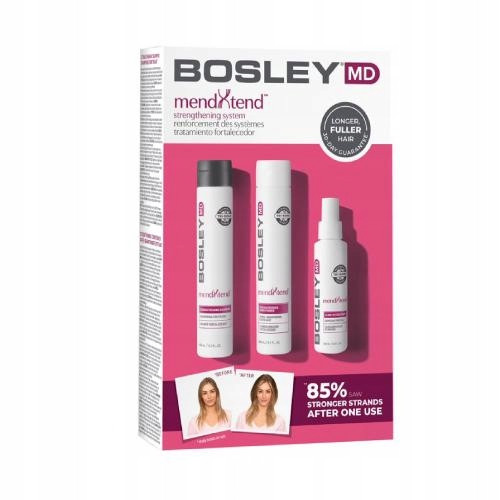 BOSLEYMD mendXtend Komplet za obnavljanje kose, 150 ml šampon + 150 ml regenerator + 100 ml sprej
