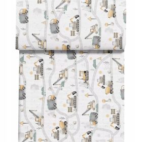    Pamučna plahta za krevetić 90x180 tkanina pamuk dezen 056zol