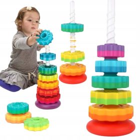    Dugin toranj, piramida, slagalica za djecu, spirala, zupčanici, veliki