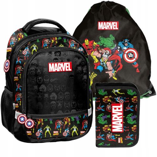Avengers Paso školski ruksak s više odjeljaka crni, Nijanse crvene, Nijanse plave, Nijanse zelene, Multicolor 19 l
