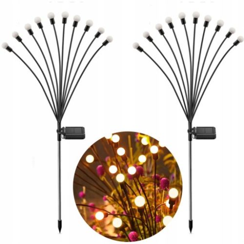 Lampice za vrt solarne kugle 10LED 72cm tople