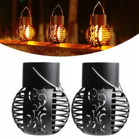  Solarna lampa, crna, 9 cm, 2 kom.