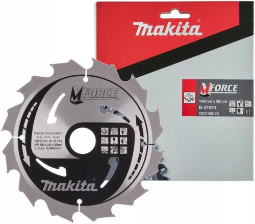 MAKITA Disk za rezanje drva 190x30mm 12Z MForce B-31974