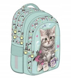Ruksak s 4 pretinca My Little Friend MINT KITTY Majewski