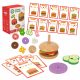 Drewna Burger Restoran Montessori Puzzle 15 kom. FSC WOOPIE ZELENO