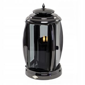   Lanterna za svijeće od nehrđajućeg čelika s crnim zaobljenim oblikom