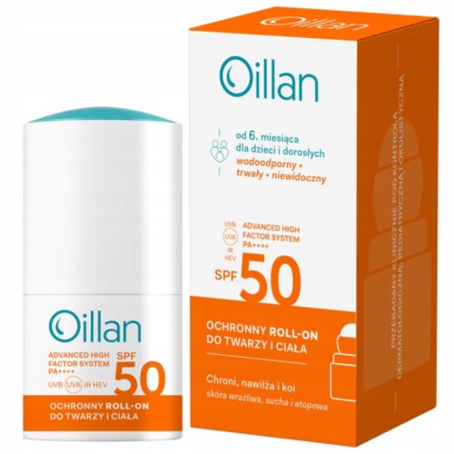 Roll-on zaštita za sunčanje Oillan Sun SPF 50 za lice i tijelo 50 ml