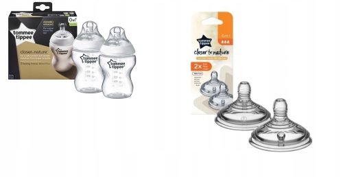 Tommee Tippee Closer to Nature Bočica 260 ml + Silikonska varalica za brzu dudalicu 6 m+