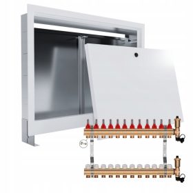   Razdjelnik podnog grijanja sa 12 sekcija + PRIKLJUČCI + ugradbena kutija