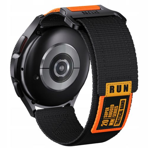 Taktički Trčanje Nylon Remen za Sat 22mm Crno/Narančasti C24