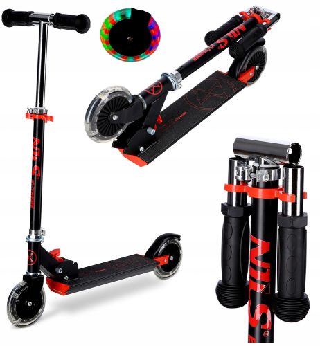 NILS Extreme HD120L Skuter za Djecu, Crni, 2 Kotača
