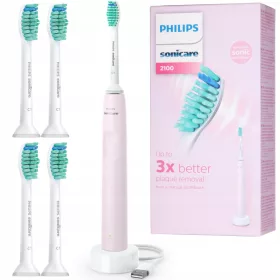    Uključena ružičasta zvučna četkica za zube Philips Sonicare HX3673/11