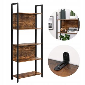 Regal za knjige VASAGLE 62x165x24 cm u nijansama smeđe