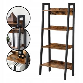   Vasagle Drvena Polica za Knjige 56x137,5x34 cm u Nijansama Smeđe