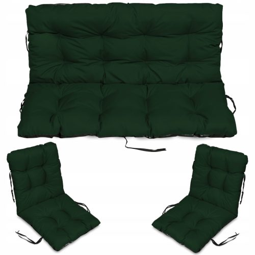  Vodootporni jastuci za RATAN namještaj 180x60x50 set 2+1 tamno zeleni