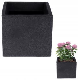    Vilde saksija 20 cm x 20 x 17,5 cm promjer 17,5 cm plastične nijanse sive i srebrne