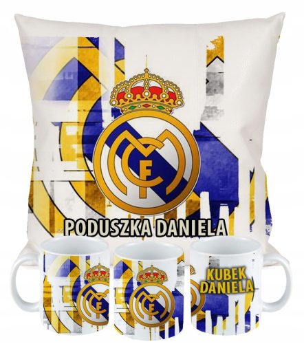  REAL MADRID ŠALICA SET JASTUK MADRID ZA POKLON NAVIJAČA + DIZAJNI IMENA