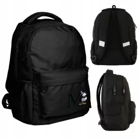 Školski ruksak za laptop BeUniq s likom Minnie Mouse, crni