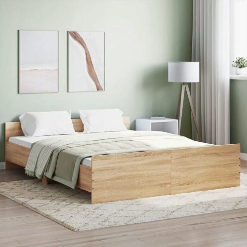 VidaXL moderni krevet od sonoma hrasta 140x200 cm