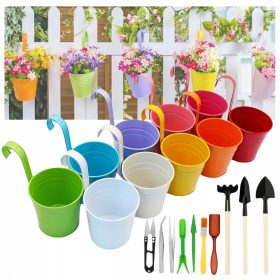   Saksija za cvijeće Šarene saksije 10 cm x 10 x 13,5 cm, raznobojni metal