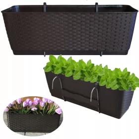    Prosperplast saksija za cvijeće 49,2 cm x 17,2 x 17,4 cm plastične nijanse smeđe i bež boje