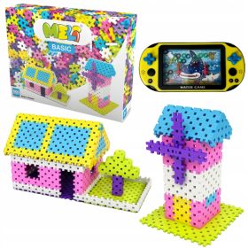   KOCKICE ZA GRAĐENJE MELI BASIC 600 komada Ružičaste boje + Poklon igračka 3+