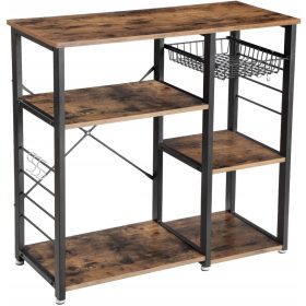    Pomoćna polica kuhinjski element island loft vintage rustikalni crni hrast