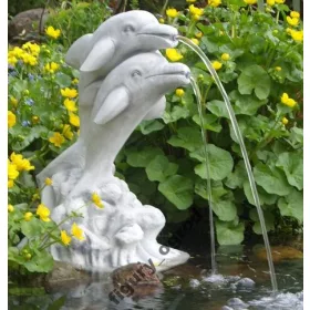   Vrtne fontane s LED svjetlima patke kamena pumpa visine 60 cm