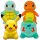 Maskote Pokemon 4 plišane igračke 25 cm Pikachu Bulbasaurus Squirtle Charmander