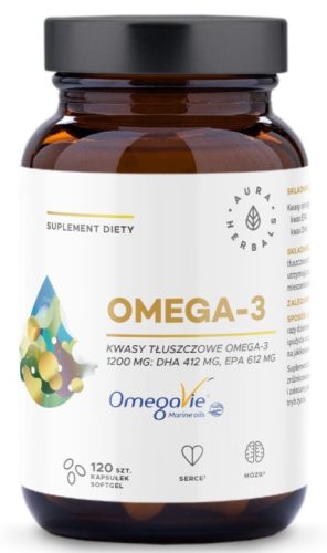 Omega-3 1200 mg Aura Herbals s EPA i DHA u kapsulama - 120 komada