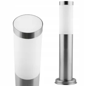 Srebrni vanjski stup za vrt E27, visok 45 cm