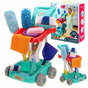   Dječji set za čišćenje s realističnim priborom i kolicima