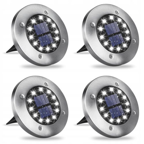  Viseća solarna lampa Masterled srebro 11,5 cm 4 kom.