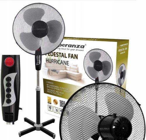 Hurricane Snaga Crnog Podnog Ventilatora Esperanza