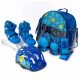  LED gumene koturaljke + štitnici + kaciga Combo Monster set, veličine 30-33