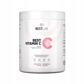   BestVitaminC BESTLAB 195g - Prah s Vitaminom C i Ekstraktom Malina