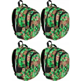   Mladički školski ruksak s tri pretinca Pixel Cubes, 20l - 4 komada