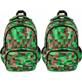   Školski ruksak za mlade Minecraft Pixel Cubes - 21L, dvostruki pretinac