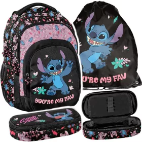   Plećak za školu Paso Stitch Lilo i Stitch Stich, višebojan, idealan za djevojčice u dobi od 1. do 3. razreda
