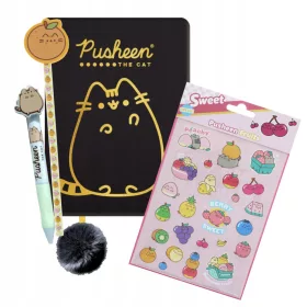    Bilježnica A5 St. Majewski Pusheen crna, nijanse žute i zlatne