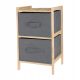 H&S Drvena Kupaonska Polica Sive Nijanse 25,4 x 27,5 x 46 cm