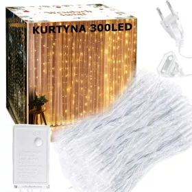   Vjenčanje Svjetlosna Zavjesa 3x3m 300LED Toplo Bijela - Focla