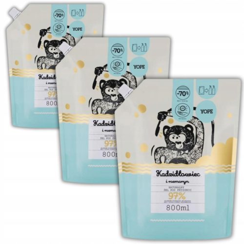 Yope gel za tuširanje tamjan ružmarin 3x800ml