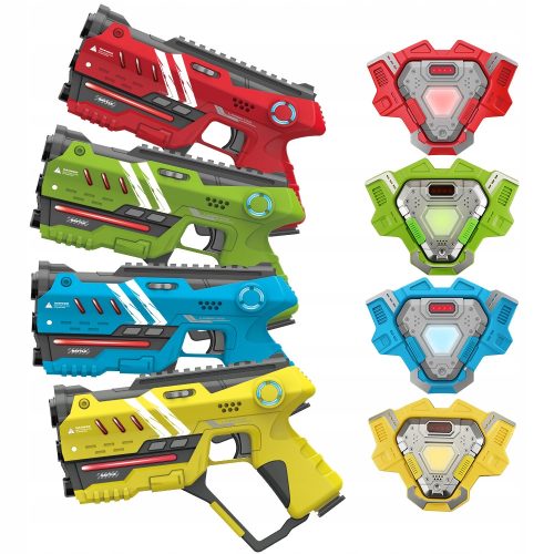 PAINTBALL LASER TAG 4 MODE LASER GUN SET × 4 POKLON + PRSLUK